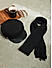 Toniq Stylish Black Winter Special Combo of 1 Cap and 1 Stole for Women