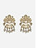 Fida White Ethnic Wedding Floral Pearl Nandi Cow Temple Women Drop Dangler Earrings