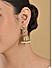 Fida White Ethnic Wedding Dome Shape Pearl Nandi Cow Temple Women Jhumki Earrings