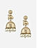 Fida White Ethnic Wedding Dome Shape Pearl Nandi Cow Temple Women Jhumki Earrings