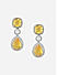 Fida Yellow Cocktail Party American Diamond Luxurious Women Drop Earrings