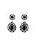 Fida Silver Black Cocktail Party American Diamond Luxurious Women Drop Earrings