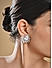 Fida Silver Cocktail Party American Diamond Elegant Women Drop Earrings