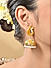 Women Gold Plated Multicolor Meenakari Jhumkas Earrings