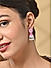 Women  Silver Plated Hot Pink Floral  Wedding Jhumkas earrings