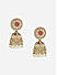 Women Gold Plated Multicolor White Pearls Temple Jhumkas Earrings