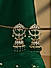 Women Green Bridal Kundan Jhumkas Earrings