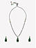 Fida Celebrity Inspired Emerald Silver Plated American Diamond Party Jewellery Set Women