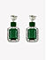 Fida Celebrity Inspired Emerald Silver Plated American Diamond Party Jewellery Set Women