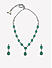 Fida Celebrity Inspired Emerald Silver American Diamond Party Jewellery Set Women