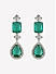 Fida Celebrity Inspired Emerald Silver American Diamond Party Jewellery Set Women