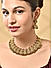 Women Gold  Beaded Temple Choker Necklace & Earrings Set