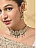 Women White Studded Stone Bridal Choker Necklace & Earrings Set