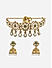 Women White Studded Stone Bridal Choker Necklace & Earrings Set