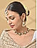 Women White Pearl & Kundan  Studded  Bridal Necklace Earrings & Maang Tikka set