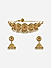 Women Mehendi Gold Temple Necklace & Earrings Set