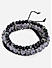 The Bro Code Grey  Casual Party Men's Beaded with fabric knotted Stack Bracelet Set of 4