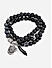 The Bro Code Black  Casual Party Men's Beaded with Charm Stack Bracelet Set of 3