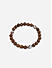 The Bro Code Brown Casual Party Men's Beaded, Cuban link with fabric knotted Stack Bracelet Set of 4