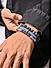 The Bro Code Blue Casual Party Men's Beaded Stack Bracelet Set of 3