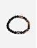 The Bro Code Black & Brown Casual Party Men's Beaded Lion Charm Stack Bracelet Set of 3