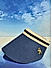 Women Navy Stripe Summer Beach Sun Visor Hat