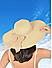 Women Beige Foldable  Summer Beach  Floppy Hat