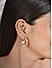 Toniq stylish white pearl beach hoop earring for women