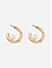 Toniq stylish white pearl beach hoop earring for women