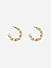 Toniq contemporary white pearl beach hoop earring for women