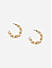 Toniq contemporary white pearl beach hoop earring for women