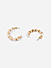Toniq contemporary white pearl beach hoop earring for women