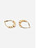 Toniq gold casual hoop earrings for women