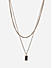 Toniq black contemporary stylish beach stack layered women necklace