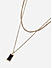 Toniq black contemporary stylish beach stack layered women necklace