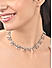 Women Silver Plated Party Bow Choker Necklace