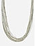 Women Silver Plated Multi Layered Choker Necklace