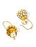 Gold-Toned White Dome Shaped Jhumkas