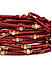 Set Of 12 Maroon Stones Gold Plated Silk Thread Bangles