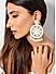 White Seed Beaded Floral Drop Earring