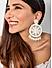 White Seed Beaded Floral Drop Earring