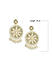 White Seed Beaded Floral Drop Earring