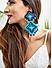 Turquoise Blue Seed Beaded Star Drop Earring