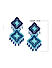 Turquoise Blue Seed Beaded Star Drop Earring
