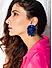 Blue Beaded Boho Drop Earring