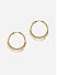 White Beads Gold Plated Hoop Earring