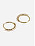 White Beads Gold Plated Hoop Earring