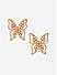 Pearls Gold Plated Butterfly Stud Earring