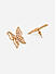 Pearls Gold Plated Butterfly Stud Earring