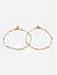 Set of 2 Metal Beaded Gold Plated Anklets